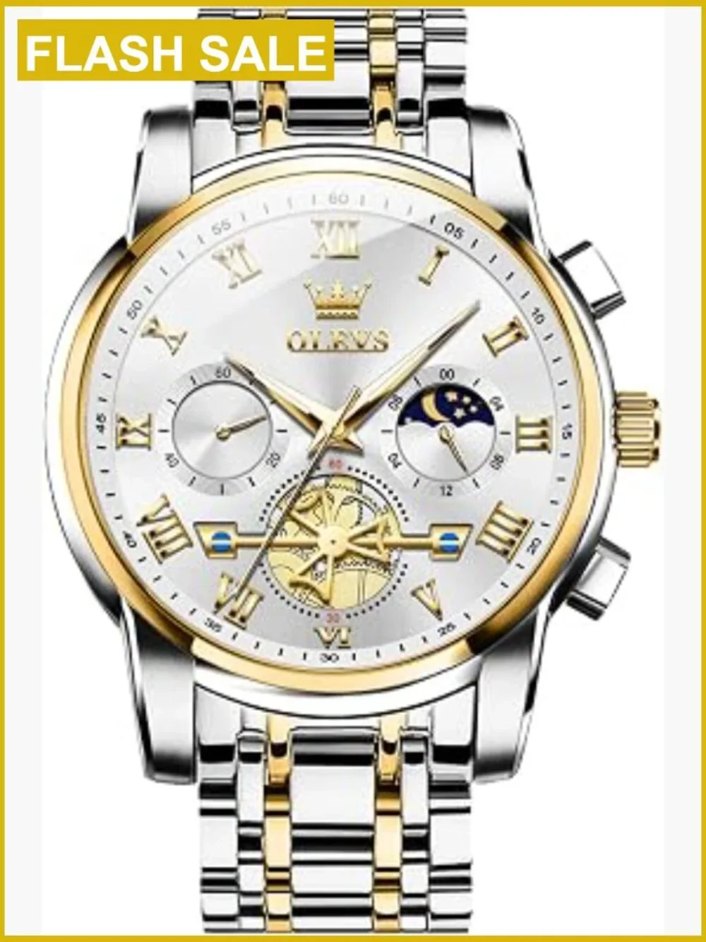 Luxury Stainless Steel Chronograph Men's Wristwatch Quartz